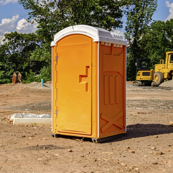 how often are the porta potties cleaned and serviced during a rental period in Yoder Colorado